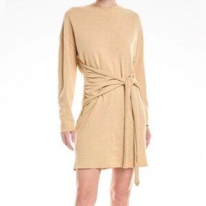 NWT Nation Ltd Gloria Wrap Sweater Dress Women's Medium Cotton Drop Shoulder